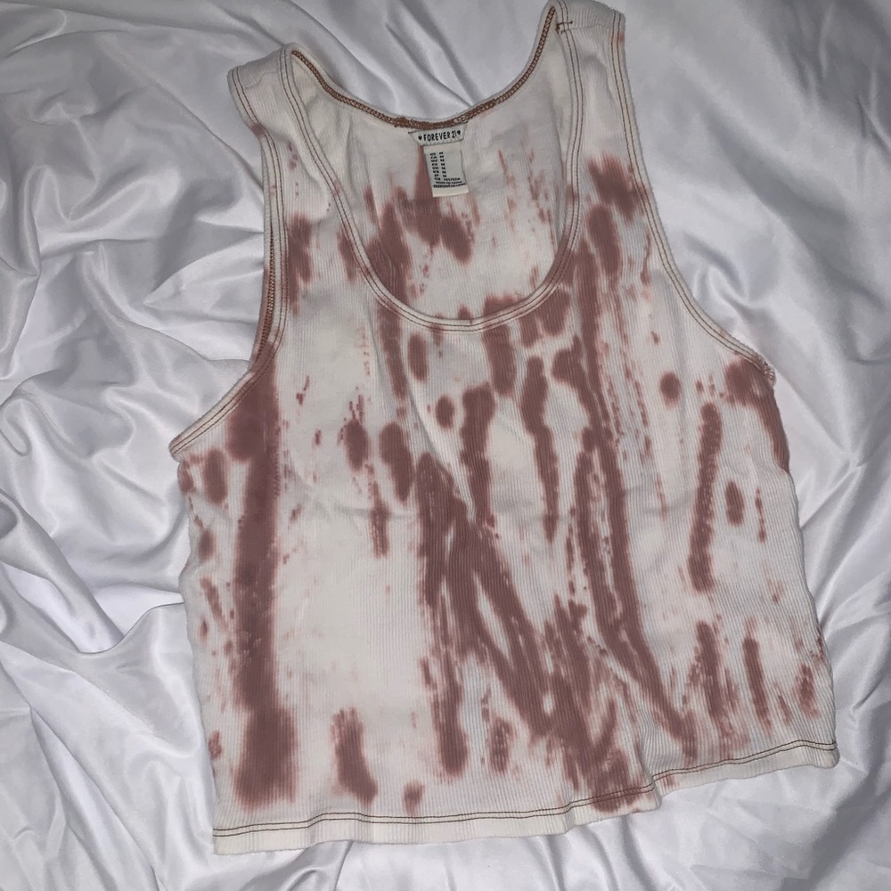 TYE DYED RIBBED TANK TOP